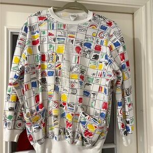 Vintage Colorful Patterned Sweater